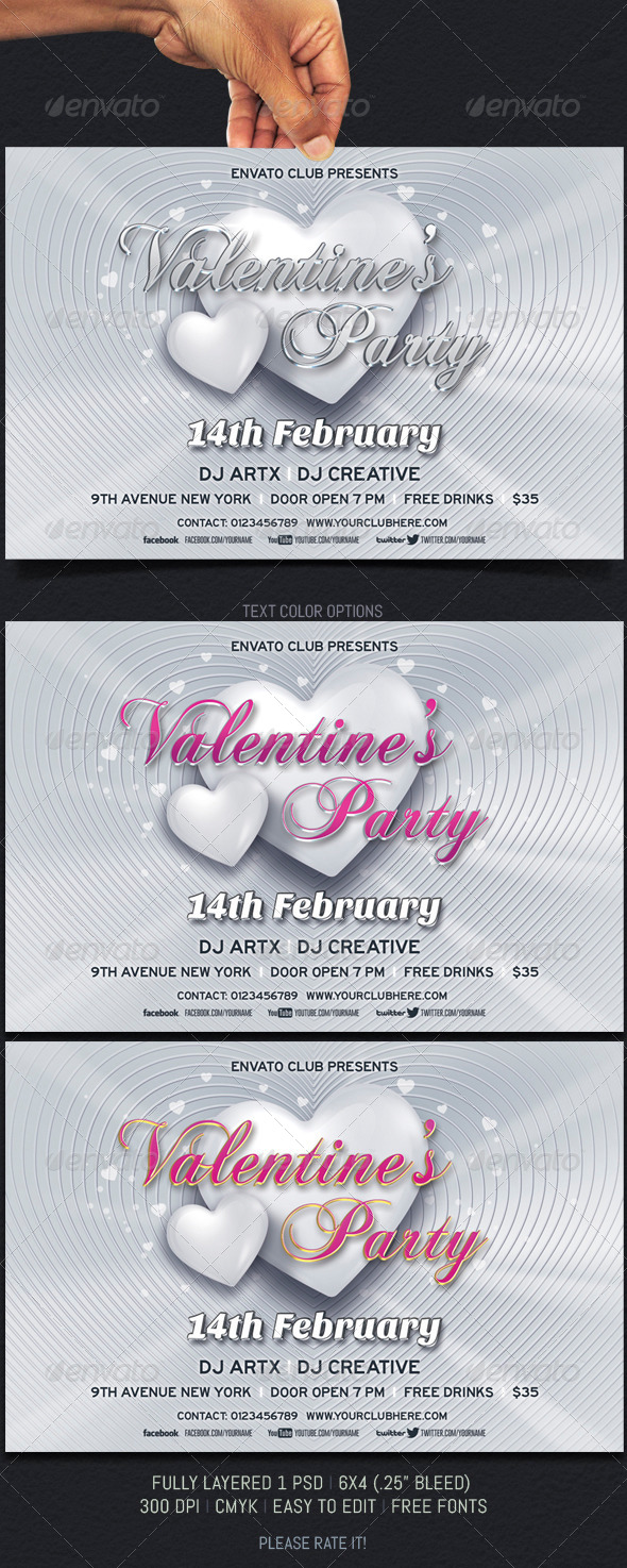 Valentine's Party - Events Flyers