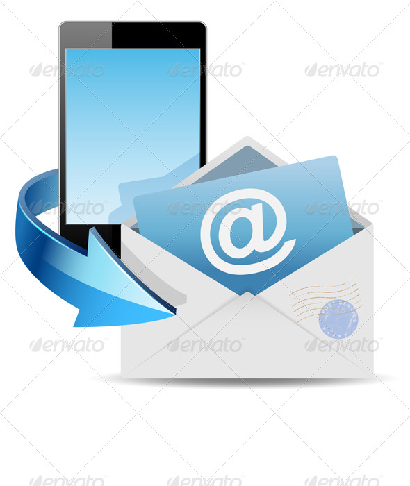 Envelope Email and Phone - Technology Conceptual
