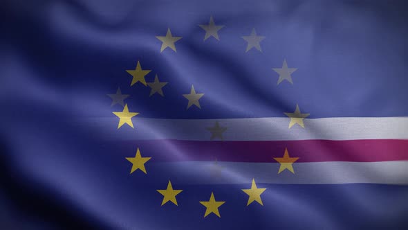 EU Cape Verde Flag Loop Background 4K