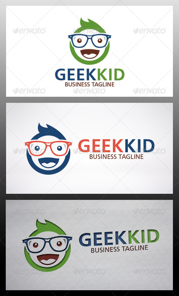 Geek Kid Logo - Humans Logo Templates