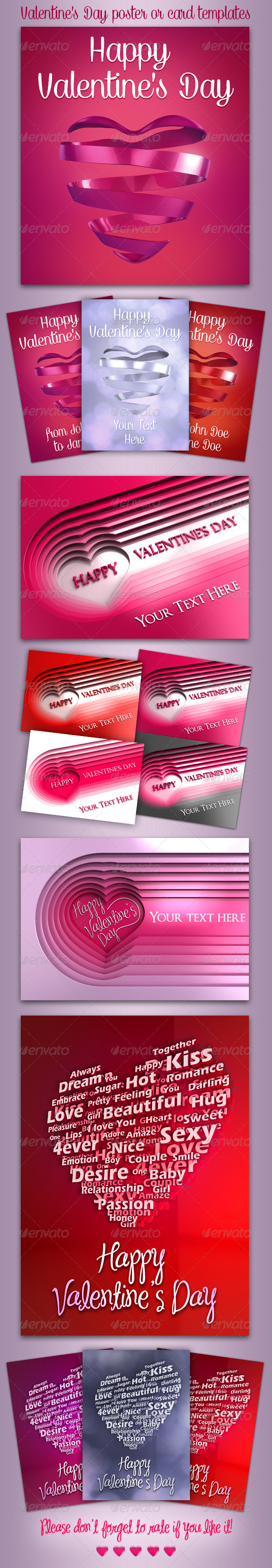 Valentine's Day Templates - Holiday Greeting Cards