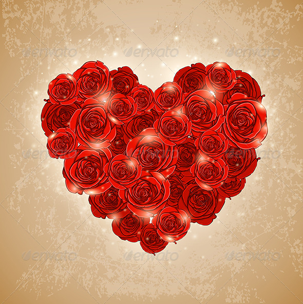 Heart of Rose for Valentine's Day - Valentines Seasons/Holidays