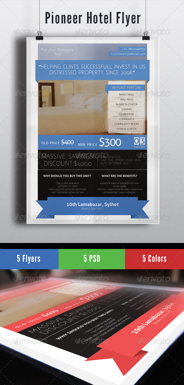 Pioneer Hotel Flyer - Corporate Flyers