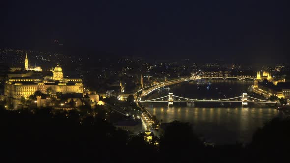 Evening at the Danube River in Budapest, Hungary