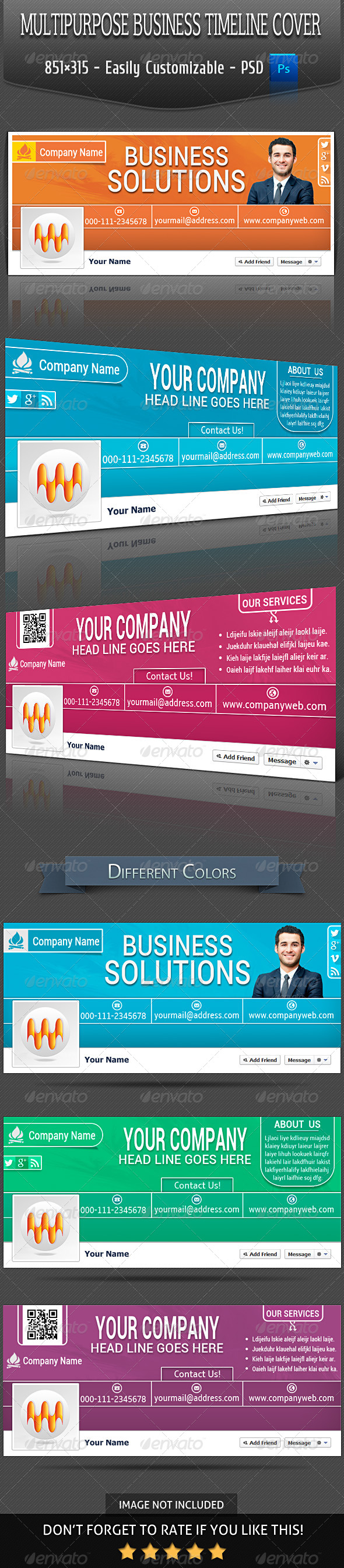 Multipurpose Business Timeline Cover V-3 - Facebook Timeline Covers Social Media