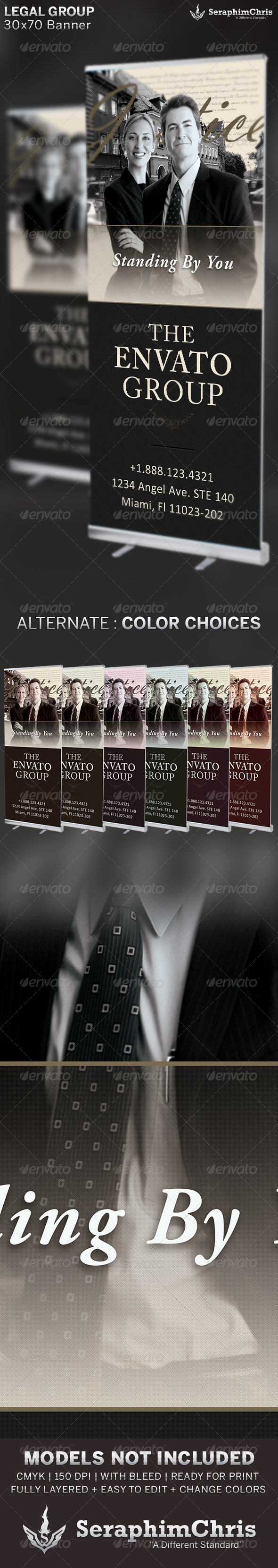 Legal Group: Networking Banner Template - Signage Print Templates