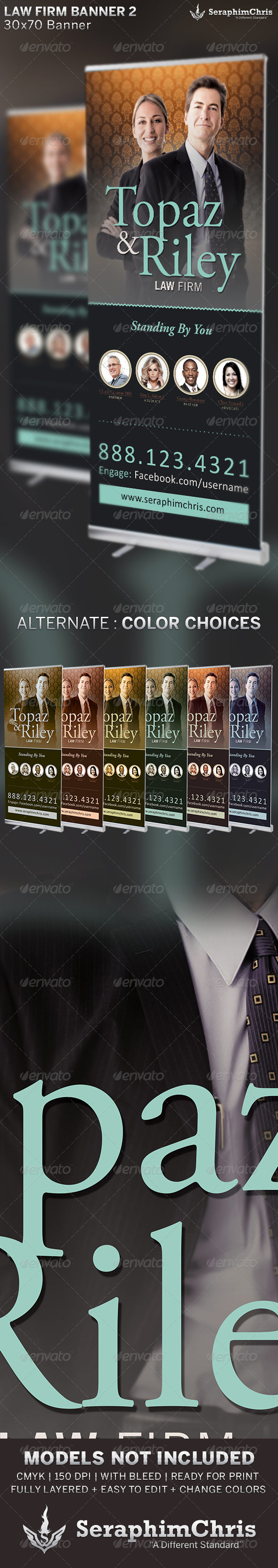 Law Firm: Banner 2 Template - Signage Print Templates