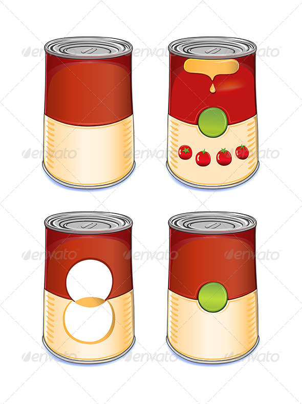 Template Tin Can Tomato Soup - Man-made Objects Objects