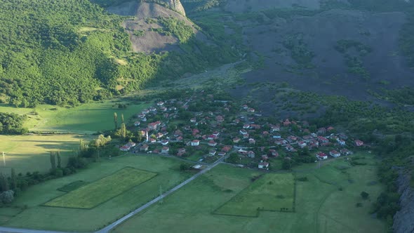 Flight Over A Small Pretty Village In Europe 3 alt