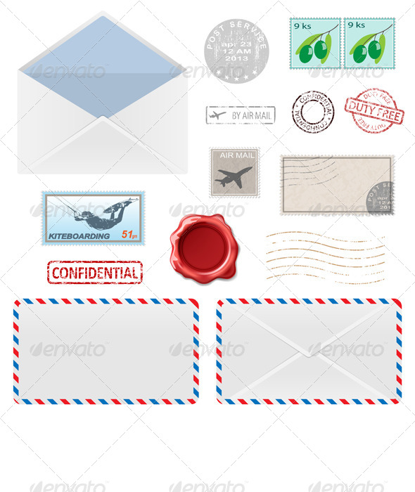 Postal Business Icons - Business Conceptual
