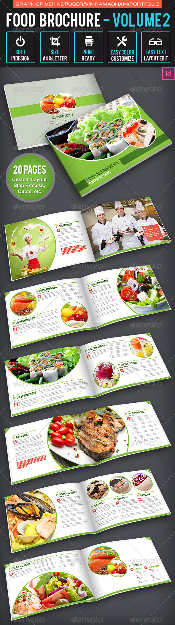 Food Brochure | Volume 2 - Portfolio Brochures