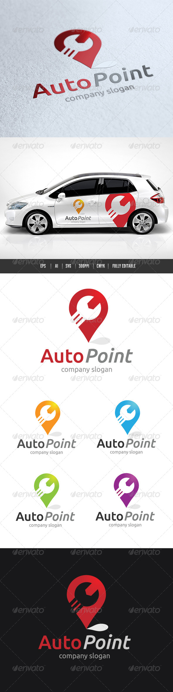 Auto point - Buildings Logo Templates