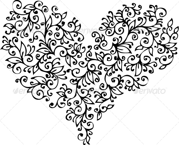 Romantic Heart Vignette XVIII - Decorative Symbols Decorative