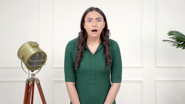 Shocked Indian woman alt