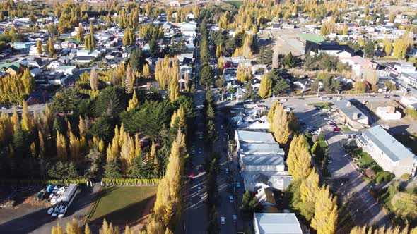 Patagonia landscape. Famous city of El Calafate at Patagonia Argentina alt