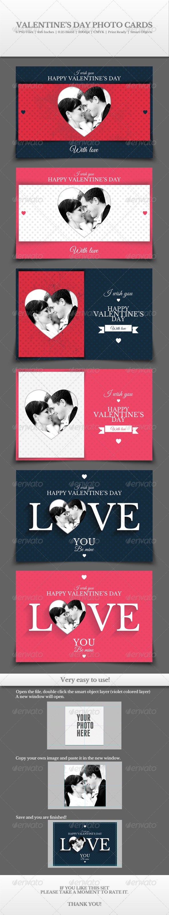 Valentine's Day Photo Cards - Holiday Greeting Cards