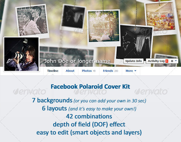 Facebook Polaroid Cover Kit! - Facebook Timeline Covers Social Media