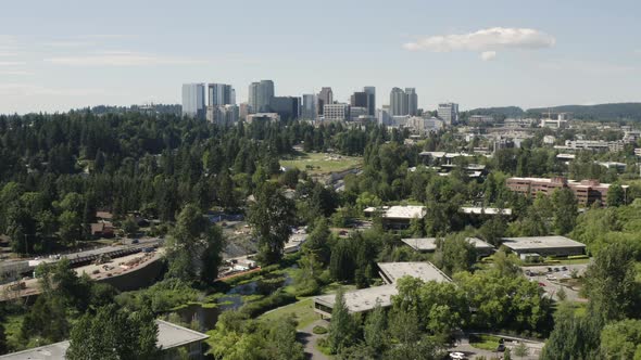 Bellevue Washington Rise Up Aerial Flight City Urban Downtown View alt