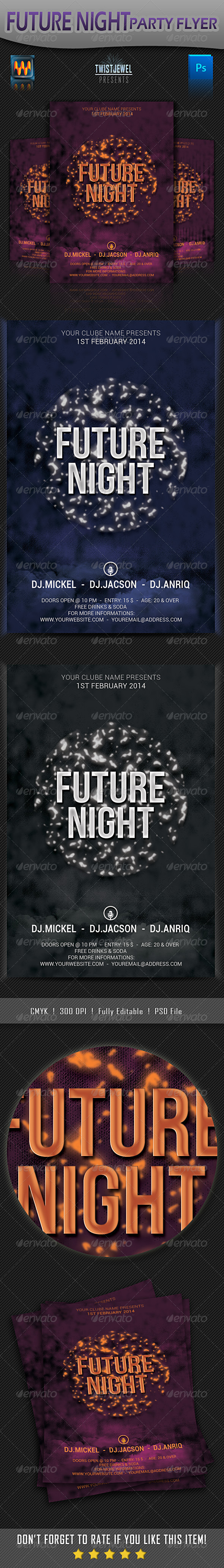 Future Night Party Flyer - Events Flyers