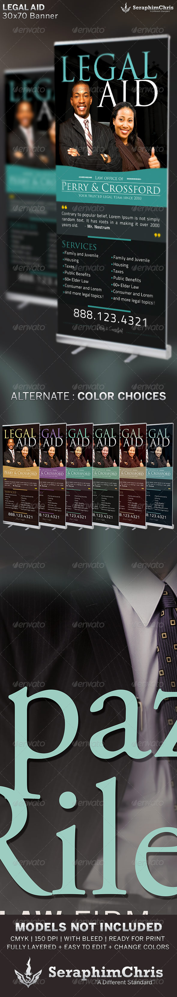 Legal Aid: Banner Template - Signage Print Templates