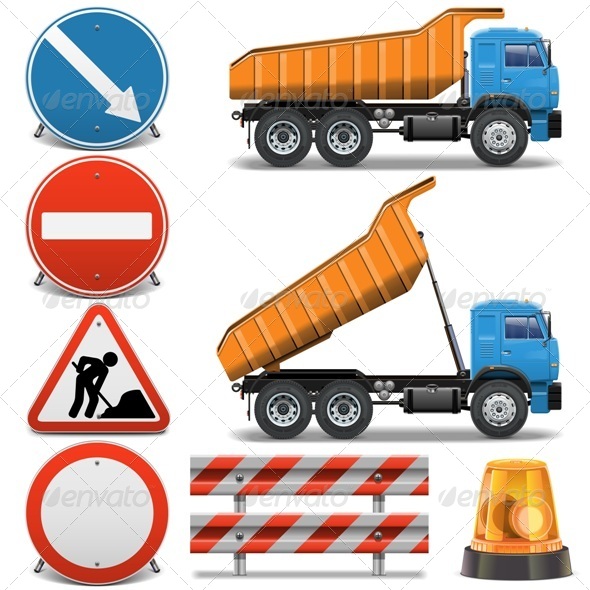 Road Construction Icons Set 2 - Industries Business