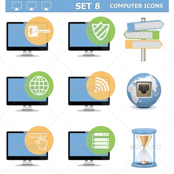 Computer Icons Set 8 - Computers Technology