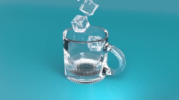 Ice Cubes Are Served In A Beer Mug , Then They Melt Together With The Mug