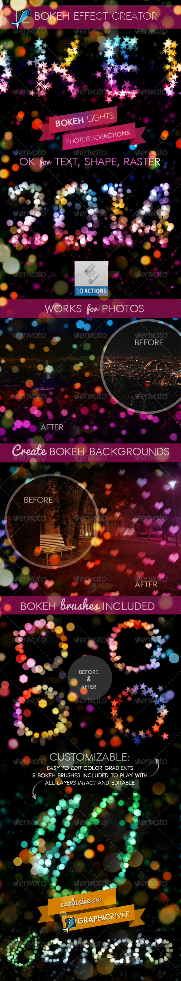 Bokeh Light Creator Photoshop Actions - Utilities Actions