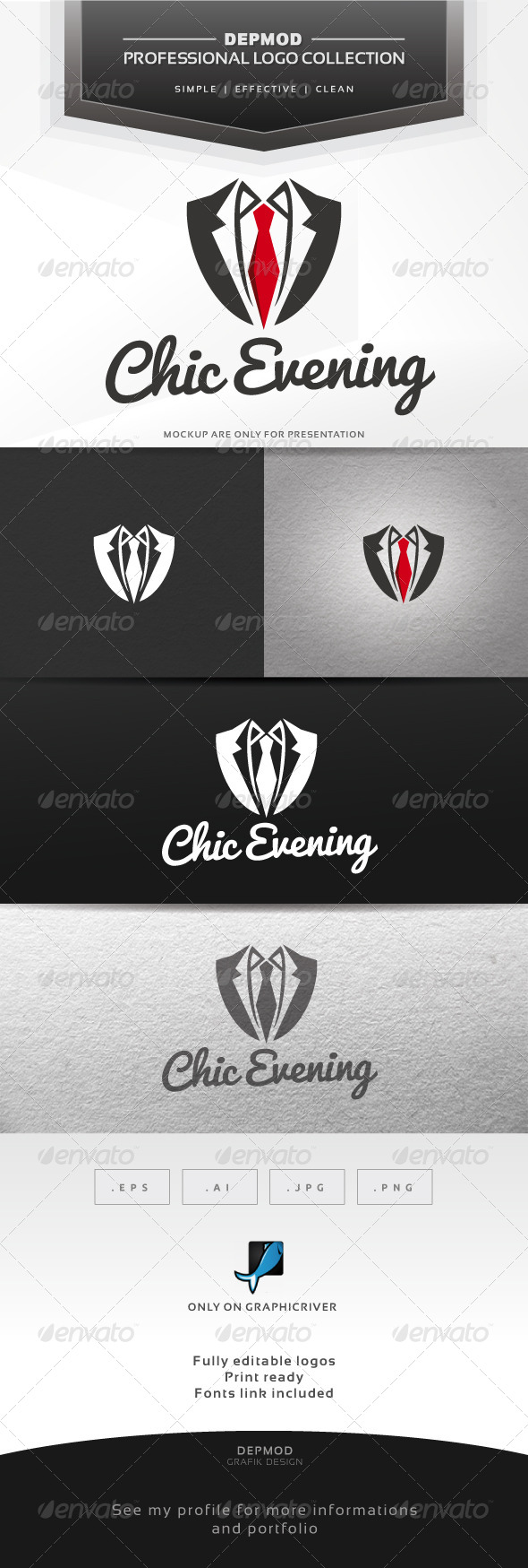 Chic Evening Logo - Symbols Logo Templates