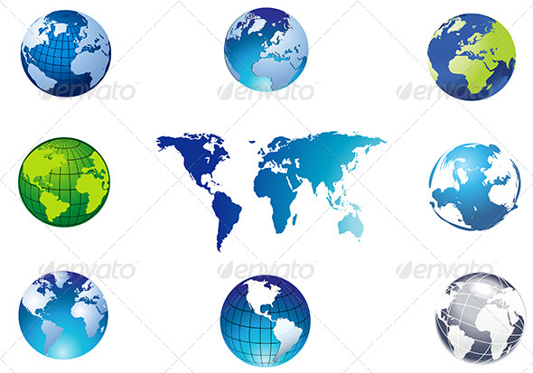 Globe Collecton - Miscellaneous Vectors