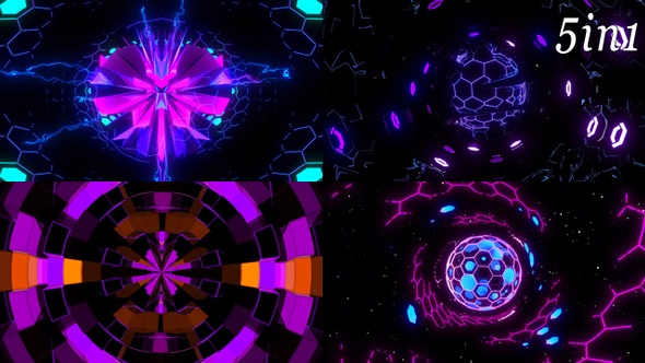 Neon Flash - VJ Loop Pack (5in1) alt