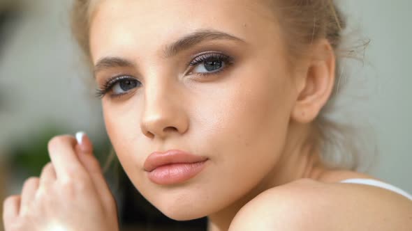 Looking Into the Camera in Casual Clothes