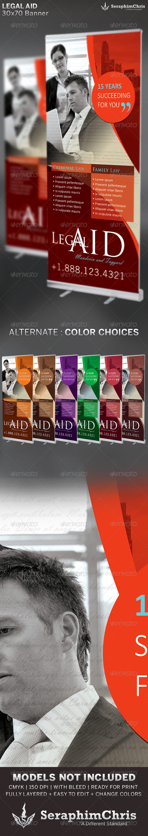 Legal Aid: Banner 2 Template - Signage Print Templates