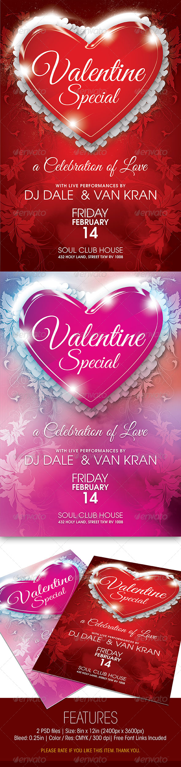 Valentine Special Party Flyer - Clubs & Parties Events