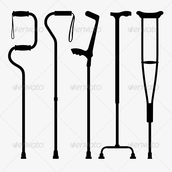 Crutches - Health/Medicine Conceptual