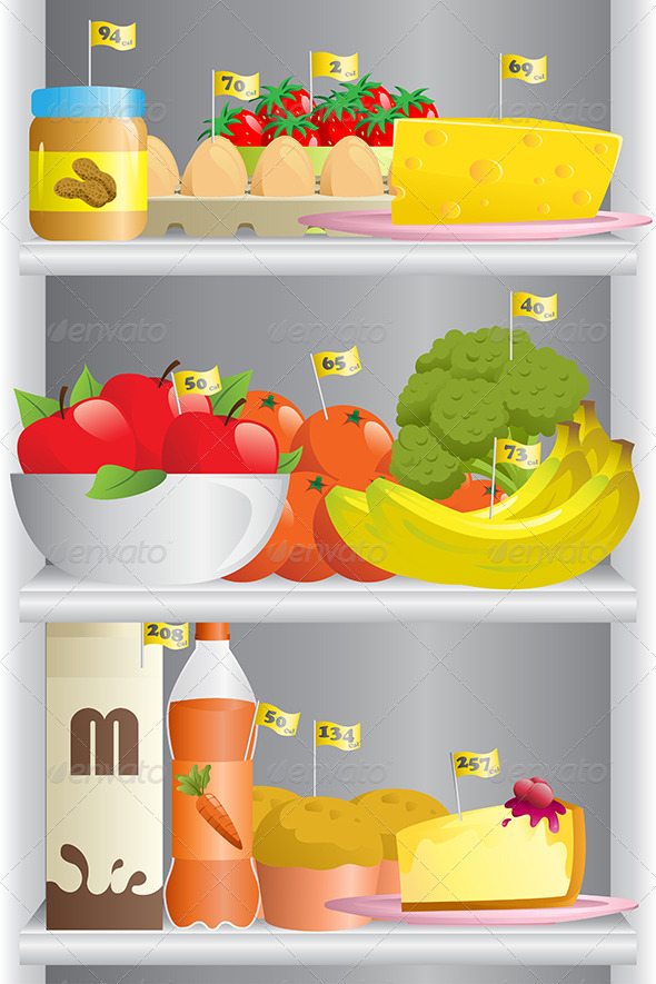 Food in Refrigerator - Food Objects