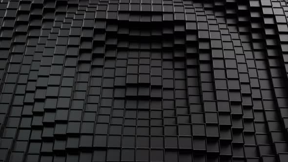 Dark Plastic Cubic Surface in Wave Motion alt