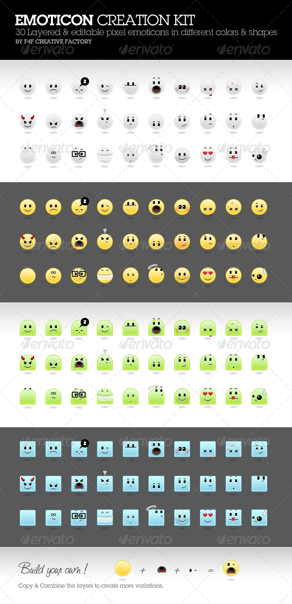 Emoticon Creation Kit - Characters Icons