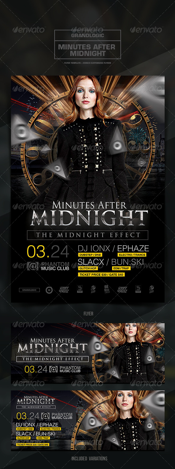 Midnight Party Flyer/Poster - Clubs & Parties Events