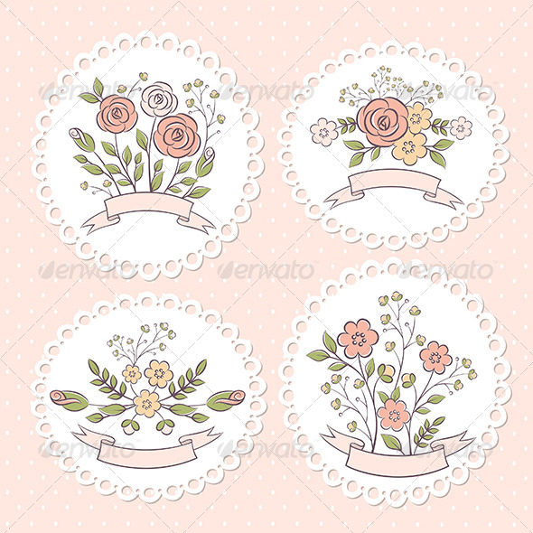 Wedding Floral Graphic Set - Decorative Symbols Decorative
