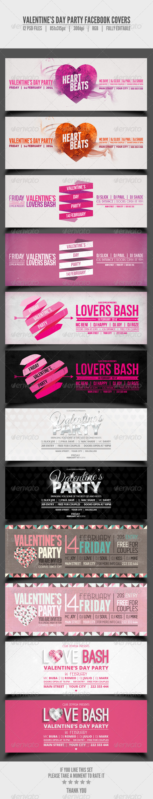 Valetine's Day Party FB Covers - Facebook Timeline Covers Social Media