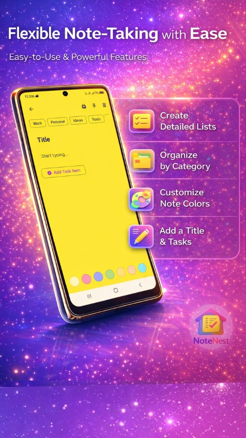 NoteNest Premium - Modern Note-Taking & Task Management Android App ...
