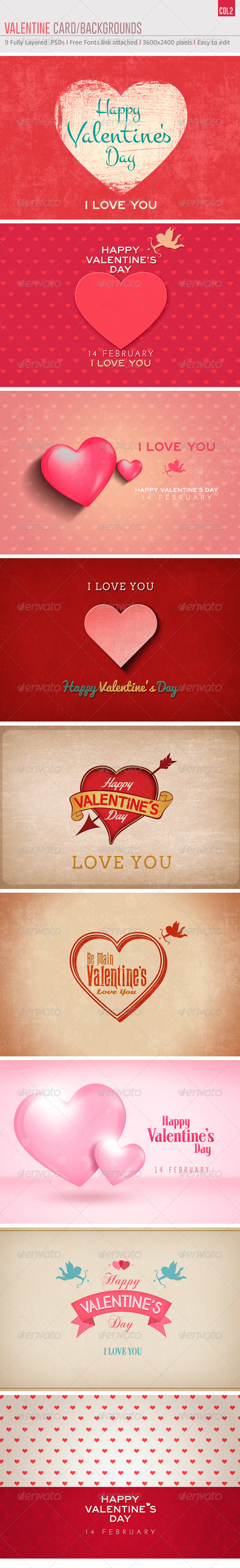 Valentine's Card/Backgrounds Col2