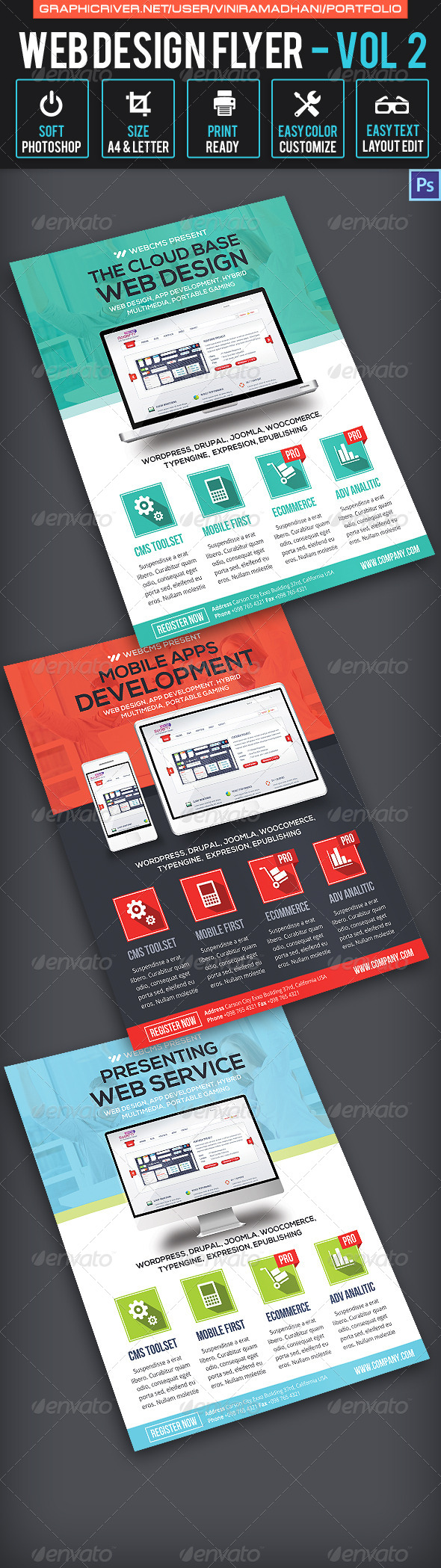 Web Design Flyer | Volume 2 - Corporate Flyers