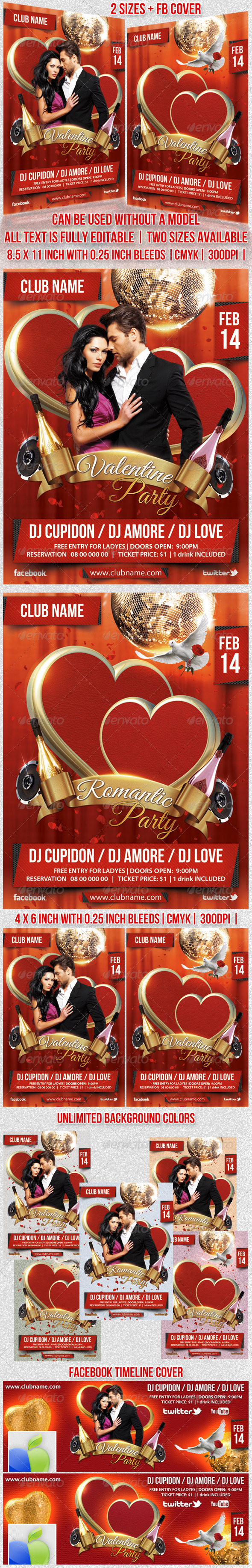 Valentine/Romantic Party Flyer