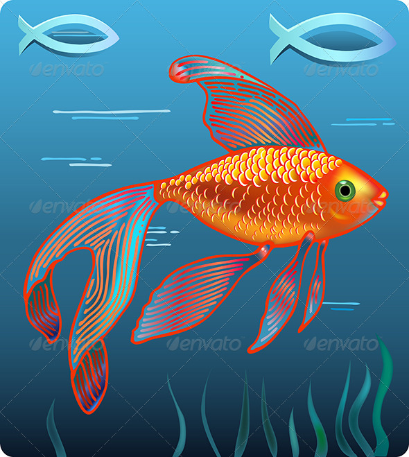 Golden Jesus Fish - Animals Characters