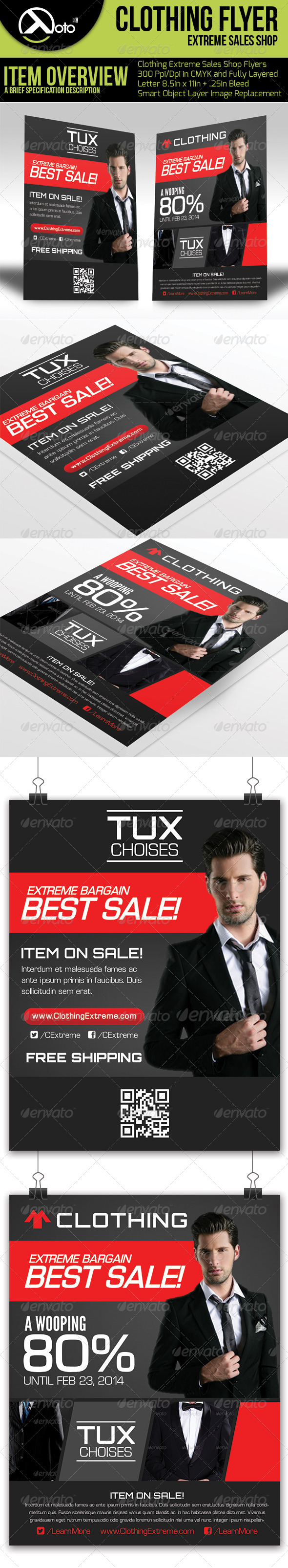 Clothing Extreme Sale Flyers - Corporate Flyers