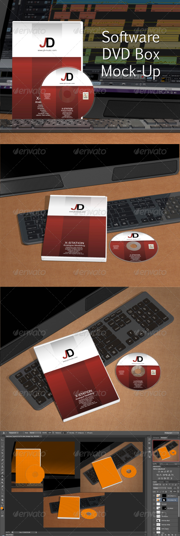 Software DVD Box Mock-Up - Discs Packaging