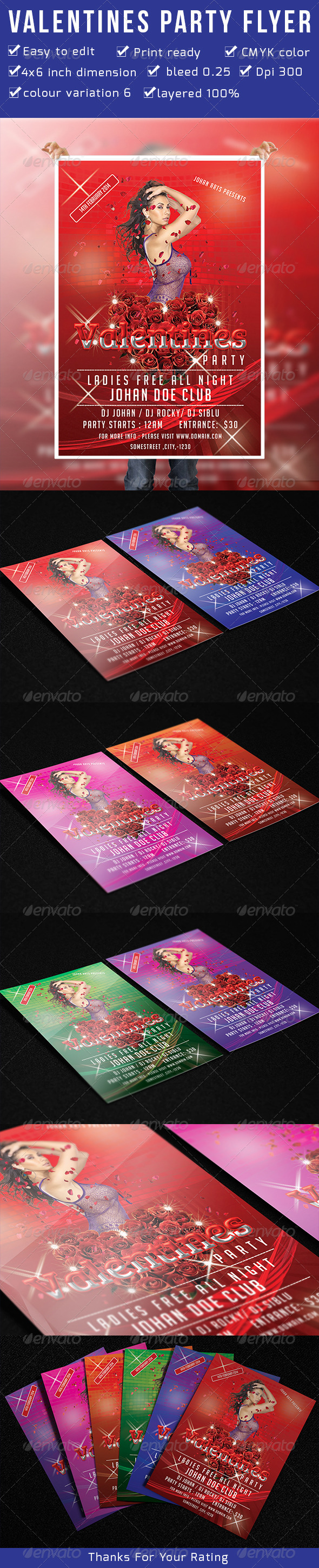 Valentines Party Flyer - Events Flyers