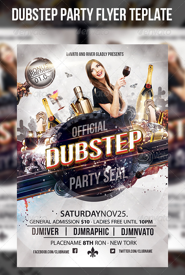 Dubstep Party Flyer Template - Events Flyers